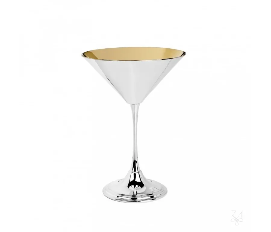 picture 1 Silver-plated martini glass with a modern shape - Zaramella Argenti