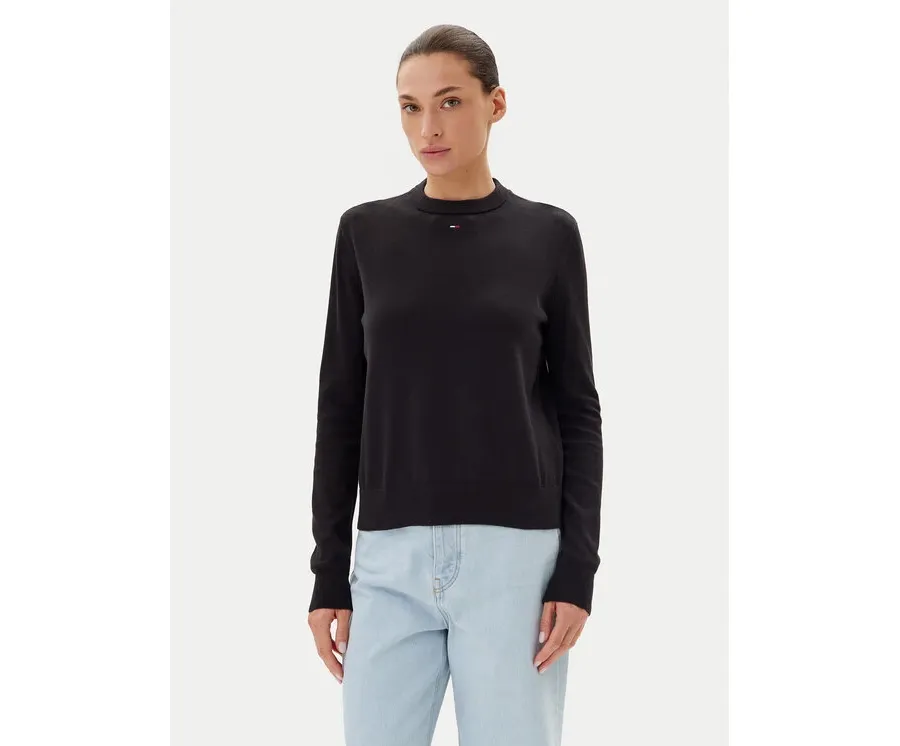 obrazek 1 Tommy Jeans Sweter Essential DW0DW20159 Czarny Regular Fit