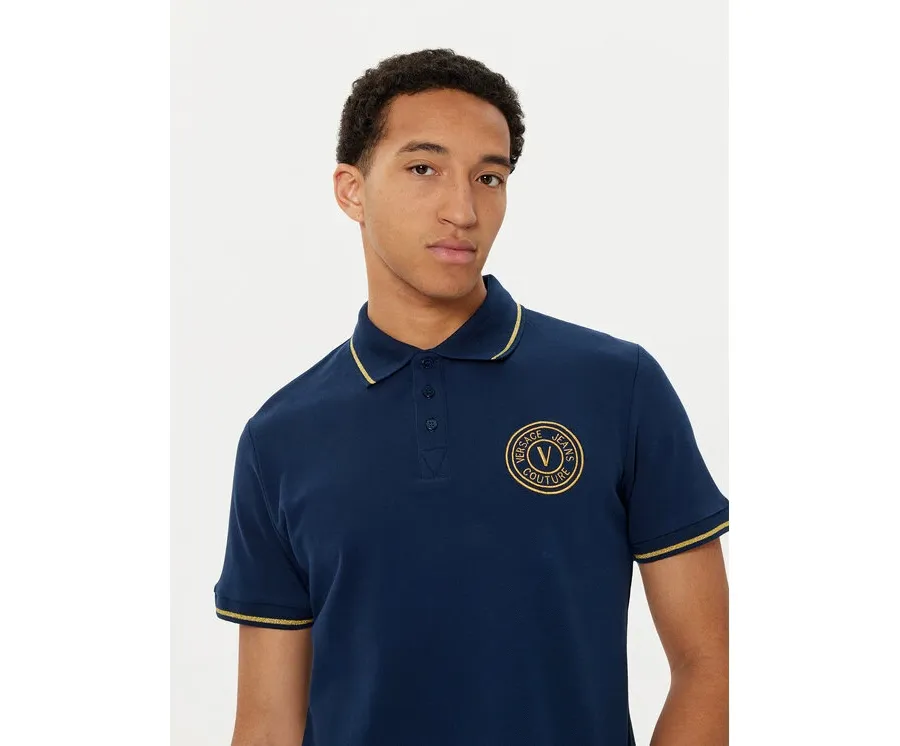 obrazek 1 Versace Jeans Couture Polo 78GAGT00 Granatowy Regular Fit