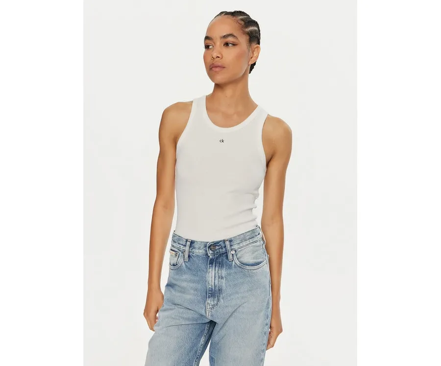 obrazek 1 Calvin Klein Top Graphic K20K208065 Biały Slim Fit