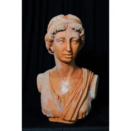 Picture Bust of the goddess Athena made of clay - Fornace Masini