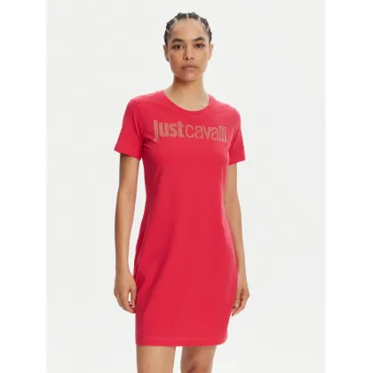 Zdjęcie Just Cavalli Sukienka codzienna 78PAOE15 Różowy Regular Fit
