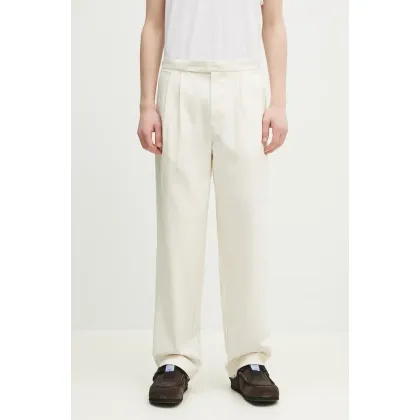 Zdjęcie Fred Perry spodnie męskie kolor beżowy proste T9128.560