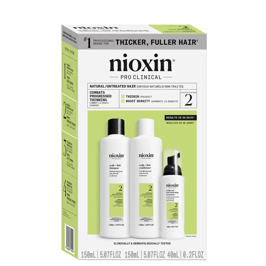 obrazek 1 Nioxin System 2, Zestaw oczyszczający do włosów naturalnych, mocno przerzedzonych