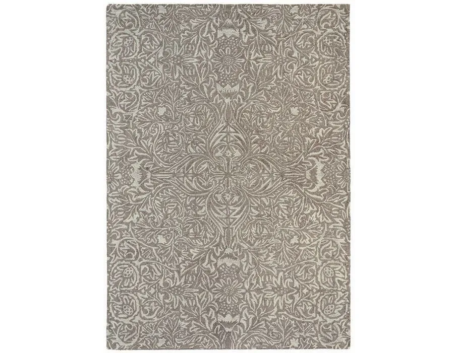 Szary Dywan w Kwiaty – CEILING TAUPE 28501, angielskiej marki Morris & Co.