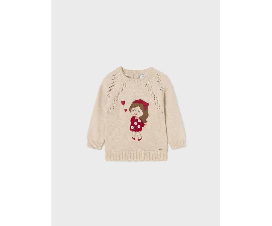 obrazek 1 Mayoral Sweter 2.309 Beżowy Regular Fit