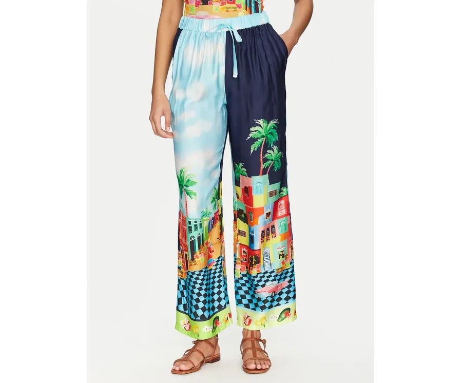 obrazek 1 Seafolly Spodnie materiałowe Cuba 55441-PA Kolorowy Relaxed Fit