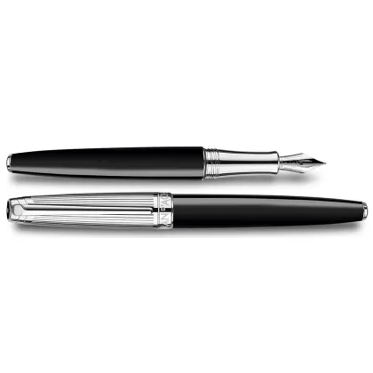 Zdjęcie Eleganckie pióro wieczne Bicolor Black, platerowane srebrem/rodowane
