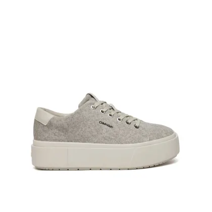 Zdjęcie Calvin Klein Sneakersy Flatform Cup Lace Up W/Ml Felt HW0HW02325 Szary