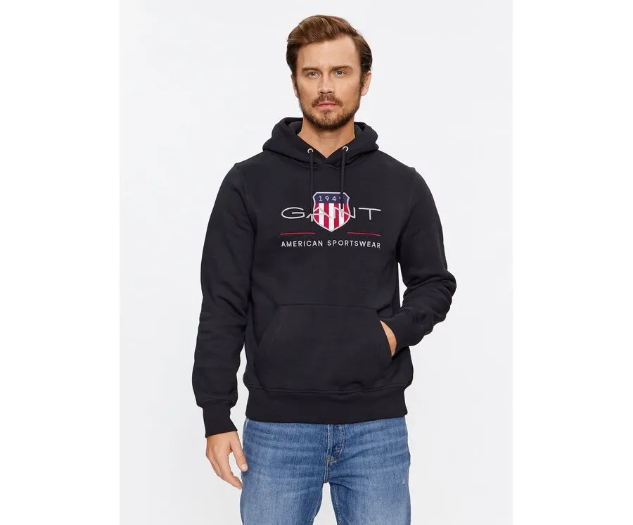 obrazek 1 Gant Bluza Archive Shield 2047082 Czarny Regular Fit