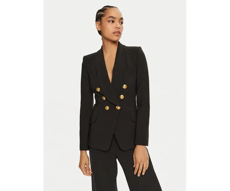 obrazek 1 Elisabetta Franchi Marynarka GI-093-46E2-V560 Czarny Regular Fit