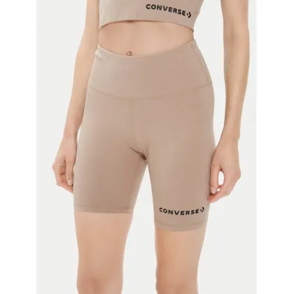 Zdjęcie Converse Szorty sportowe W Wordmark Bike Short 10024539-A10 Beżowy Skinny Fit