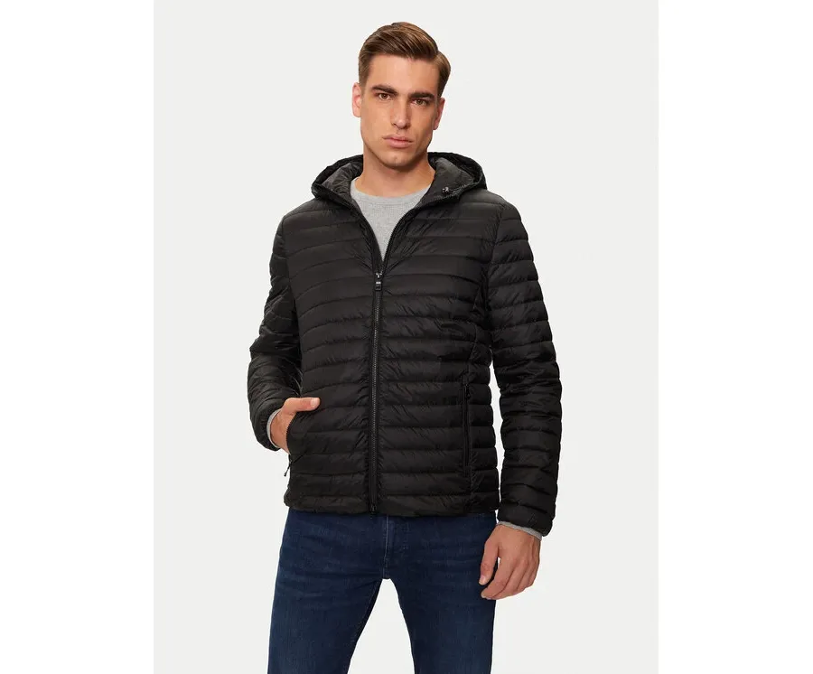 obrazek 1 Geox Kurtka puchowa Warrens M4625B T3146 F9000 Czarny Regular Fit