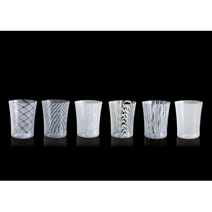 Zdjęcie Komplet 6 oryginalnych szklanek do wody Murano