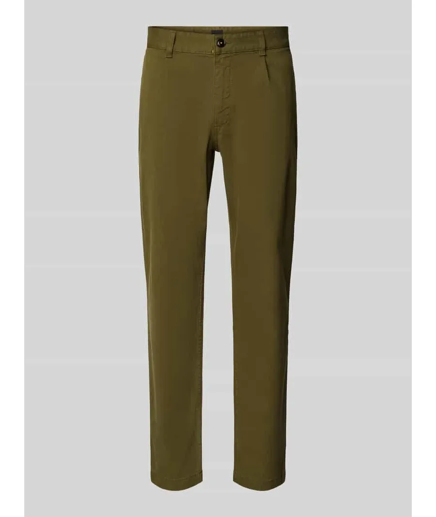 obrazek 1 Chinosy z detalami z logo model ‘Pleated’
