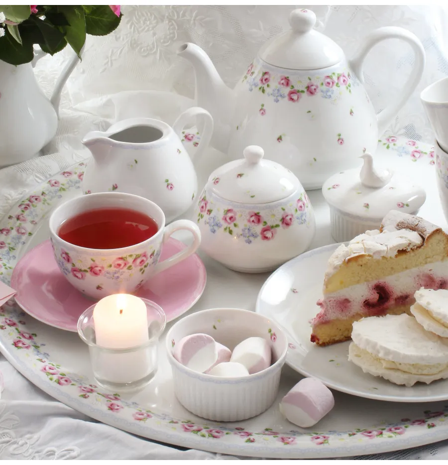 obrazek 3 Wyjątkowy porcelanowy czajniczek o kwiatowym zdobieniu z kolekcji RoseLine - Leander