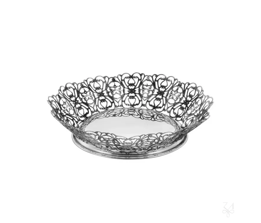 picture 1 Elegant openwork silver Openwork basket - Zaramella Argenti