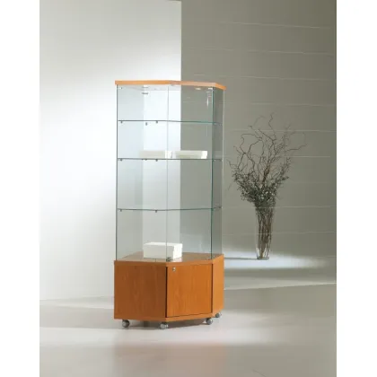 Picture Stylish corner display cabinet with three shelves