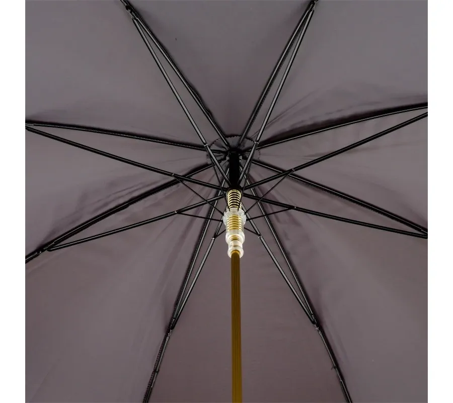 obrazek 7 Stylowy parasol męski w kolorze burgundowym z oryginalną rączką w kształcie głowy psa – Pasotti