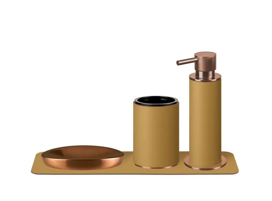 obrazek 2 Uchwyt na kubek Ø7xH10,5 cm w kolorze musztardowym