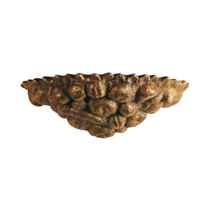 Zdjęcie Średnia lampa ścienna z terakotowymi owocami H.15xL.42xP.23 cm