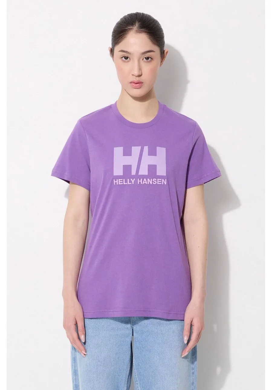 obrazek 1 Helly Hansen t-shirt bawełniany kolor fioletowy 34112-001