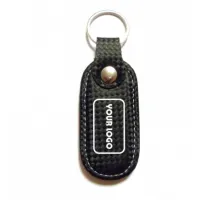 Picture A phenomenal leather keychain with a personalization option for companies
