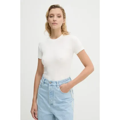Zdjęcie Nanushka t-shirt AXTON damski kolor beżowy NW24PFTP2490