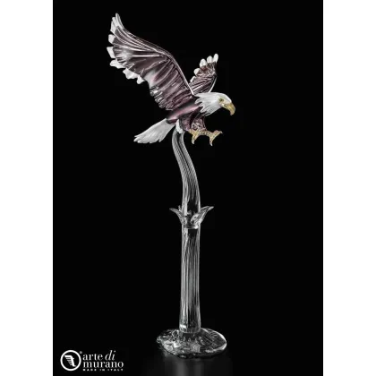 Zdjęcie Rewelacyjna rzeźba amerykańskiego orła ze szkła Murano