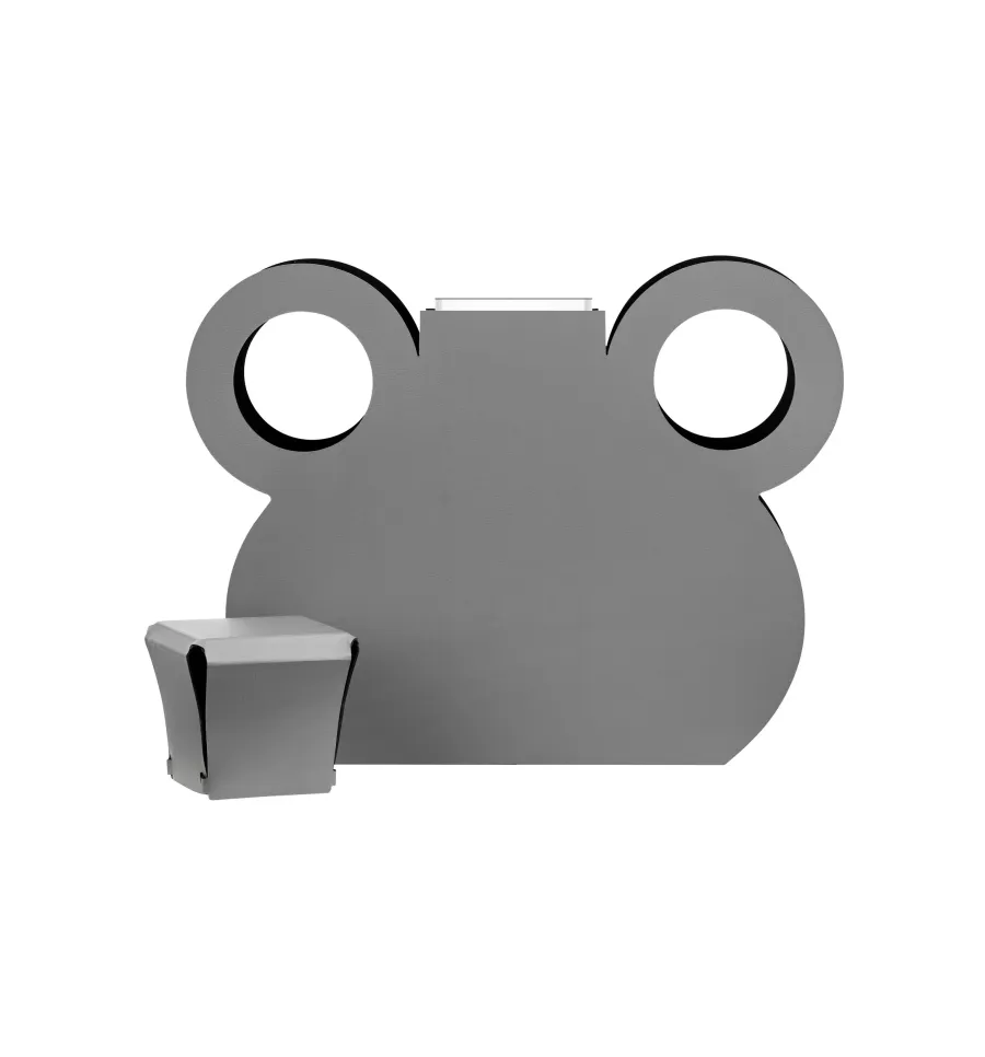 obrazek 2 Unikalny szary wazon Otto 9x42xH38 cm z naturalnej skóry