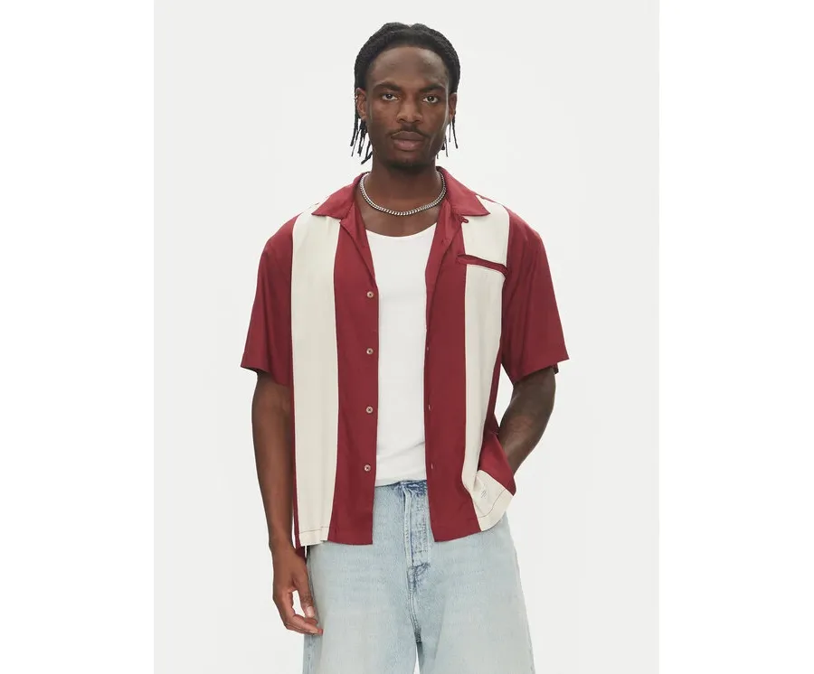 obrazek 1 Element Koszula Bowling ELYWT00170 Bordowy Regular Fit