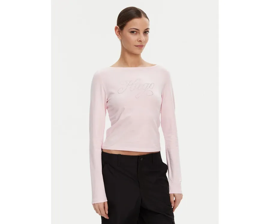 obrazek 1 HUGO Bluzka 50537227 Różowy Slim Fit