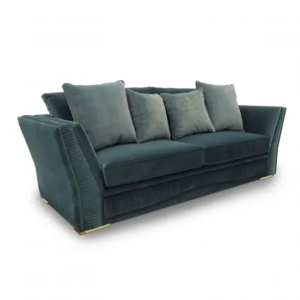 Zdjęcie Turkusowa wygodna sofa w nowoczesnym stylu - Sevensedie