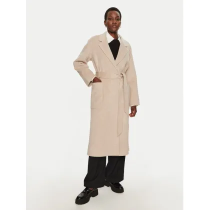 Zdjęcie IVY OAK Płaszcz wełniany Celia IO111046 Beżowy Loose Fit