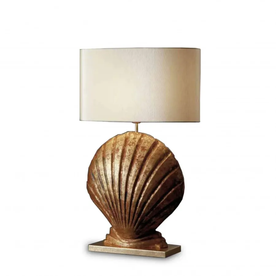obrazek 1 Duża lampa stołowa z prostokątną metalową podstawą H.48xL.42xP.16 cm