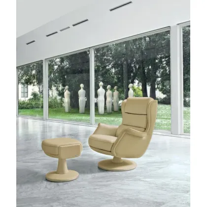 Zdjęcie Ekskluzywny skórzany fotel zaprojektowany w stylu klasycznym – Mascheroni