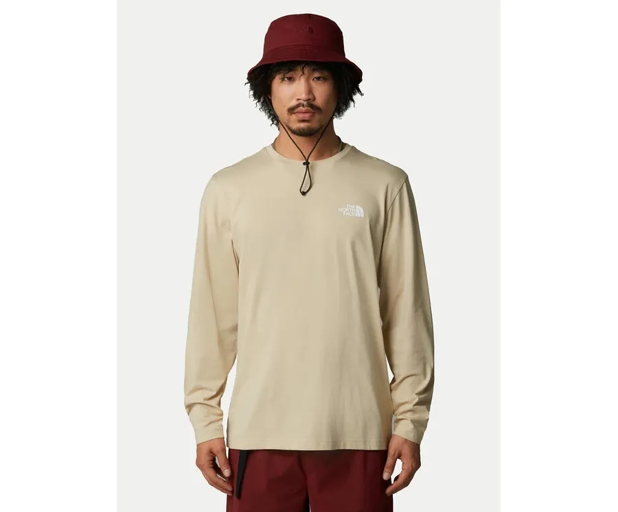 obrazek 1 The North Face Longsleeve Simple Dome NF0A87QN Beżowy Regular Fit