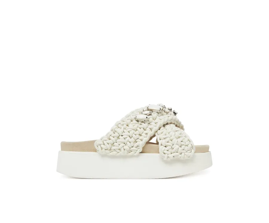 obrazek 1 Inuikii Klapki Woven Stones Platform 70103-106 1100 Écru