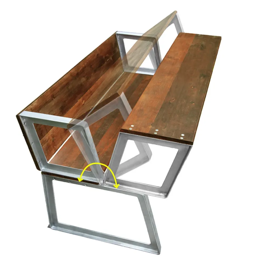 obrazek 2 Ławka Flip Flop – zabawny zestaw stołu i ławki z drewna tekowego do domu i na zewnątrz