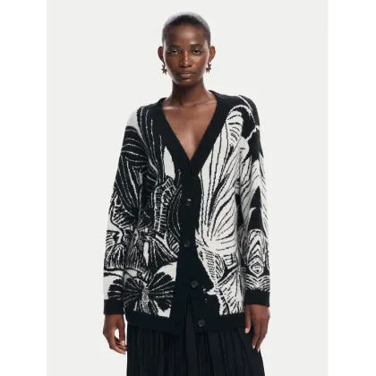 Zdjęcie Desigual Kardigan Halifax 24WWJF26 Czarny Regular Fit