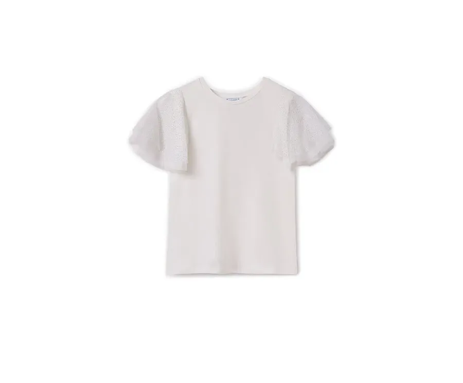 obrazek 1 Mayoral T-Shirt 6022 Écru Regular Fit