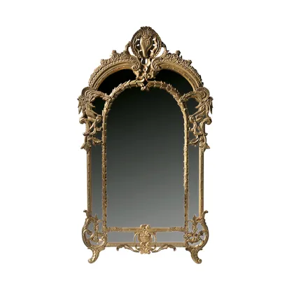 Zdjęcie MIRO luksusowe lustro - antyczne złoto na rzeźbionym drewnie - Collecion Alexandra