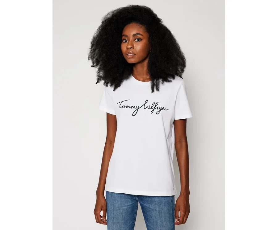 obrazek 1 Tommy Hilfiger T-Shirt Heritage Crew Neck Graphic Tee WW0WW24967 Biały Regular Fit