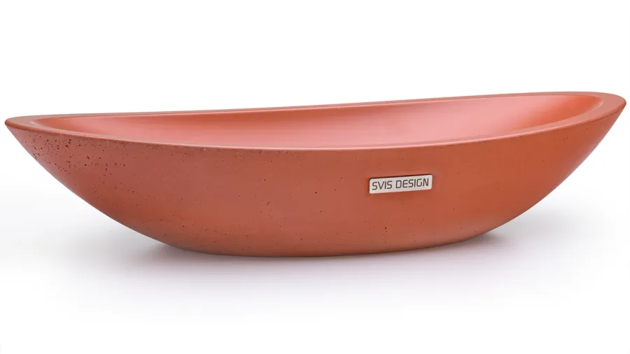 obrazek 1 Designerska umywalka 60 cm ORION BASIC – ceglasty, bez dekoru, bez lakieru