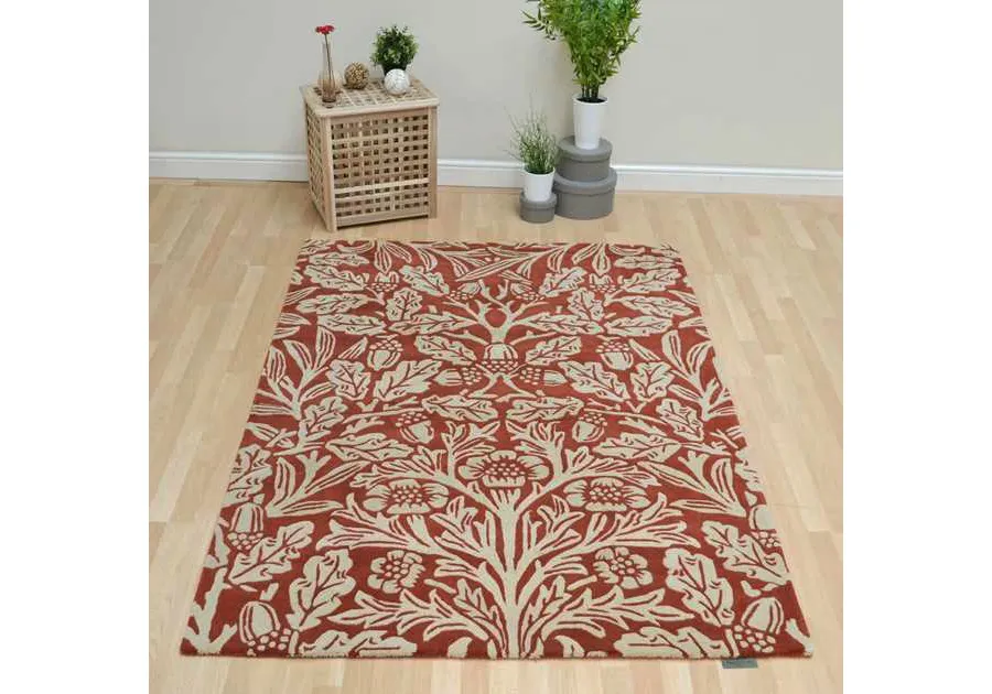 obrazek 2 Nieszablonowy bordowy dywan w kwiaty - OAK CRIMSON 27900