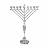 Picture Elite Poppy 2015 silver menorah in a unique style - Zaramella Argenti