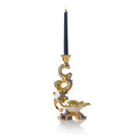 Picture Stylish ceramic candlestick with a grape motif in baroque style - Ceramiche ML