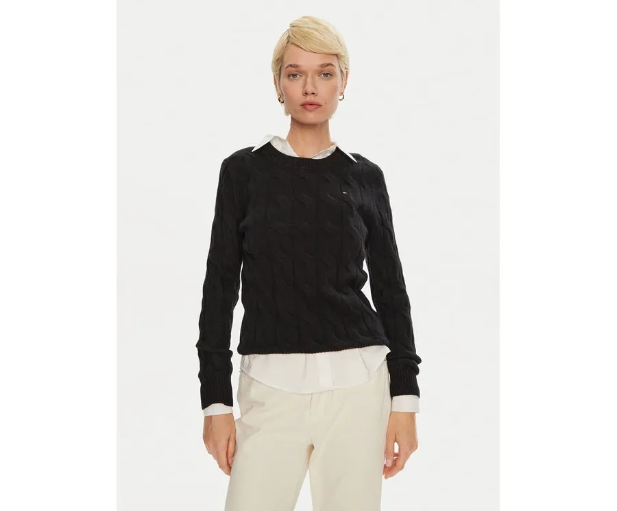 obrazek 1 Tommy Hilfiger Sweter WW0WW43586 Czarny Regular Fit