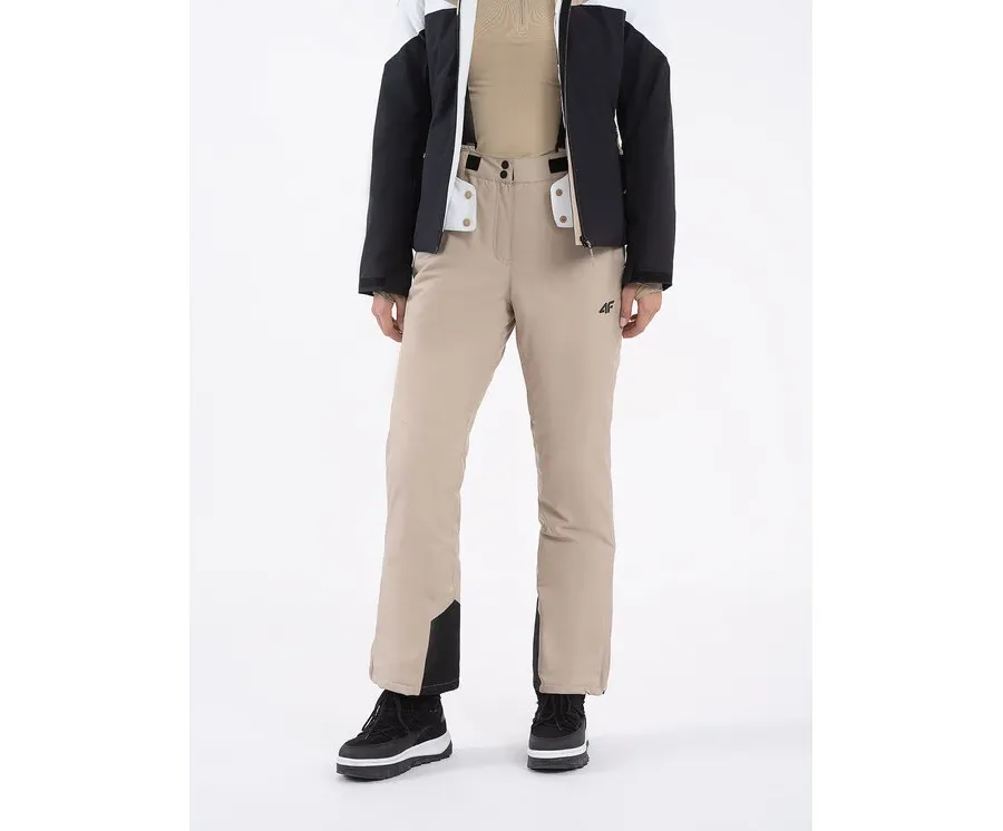obrazek 1 4F Spodnie narciarskie 4FAW23TFTRF400 Brązowy Regular Fit