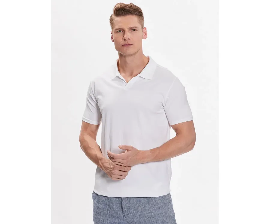 obrazek 1 Lindbergh Polo 30-404036 Biały Slim Fit